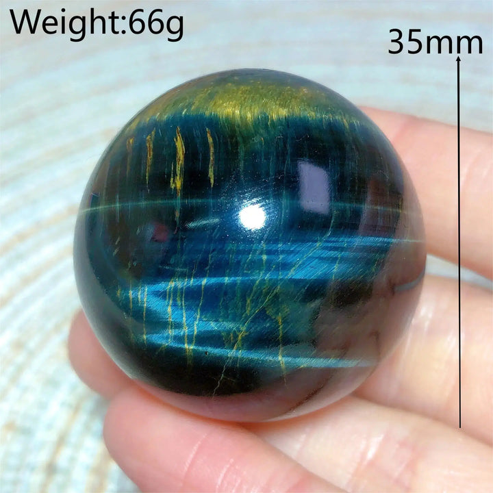 Tiger Eye Yellow & Blue Sphere