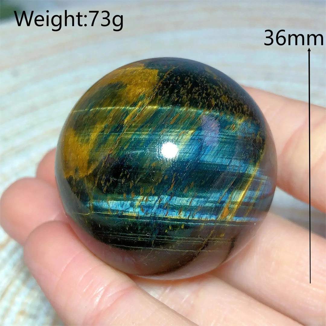 Tiger Eye Yellow & Blue Sphere