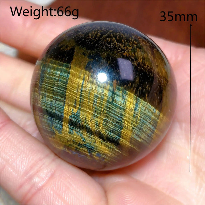 Tiger Eye Yellow & Blue Sphere