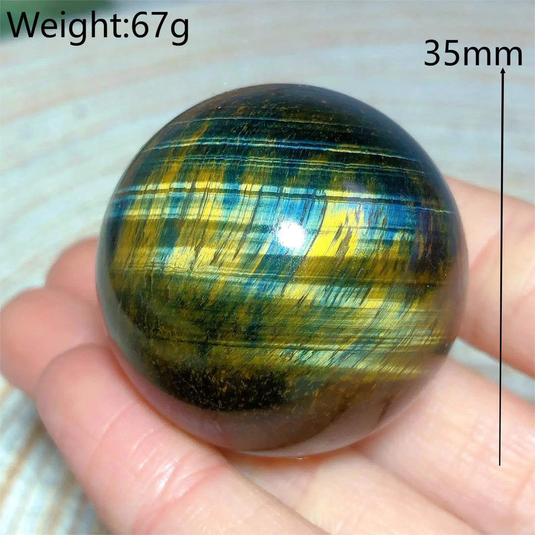 Tiger Eye Yellow & Blue Sphere