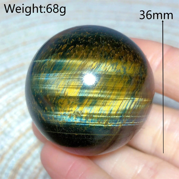 Tiger Eye Yellow & Blue Sphere