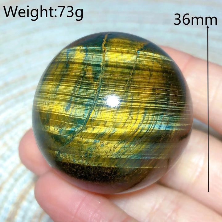 Tiger Eye Yellow & Blue Sphere