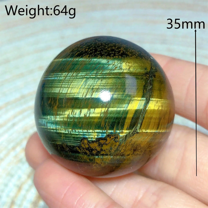 Tiger Eye Yellow & Blue Sphere