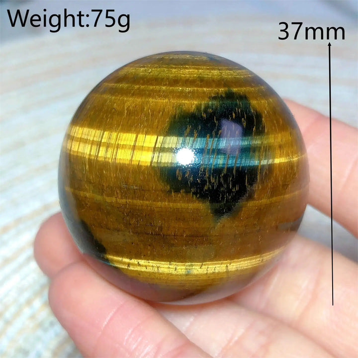 Tiger Eye Yellow & Blue Sphere