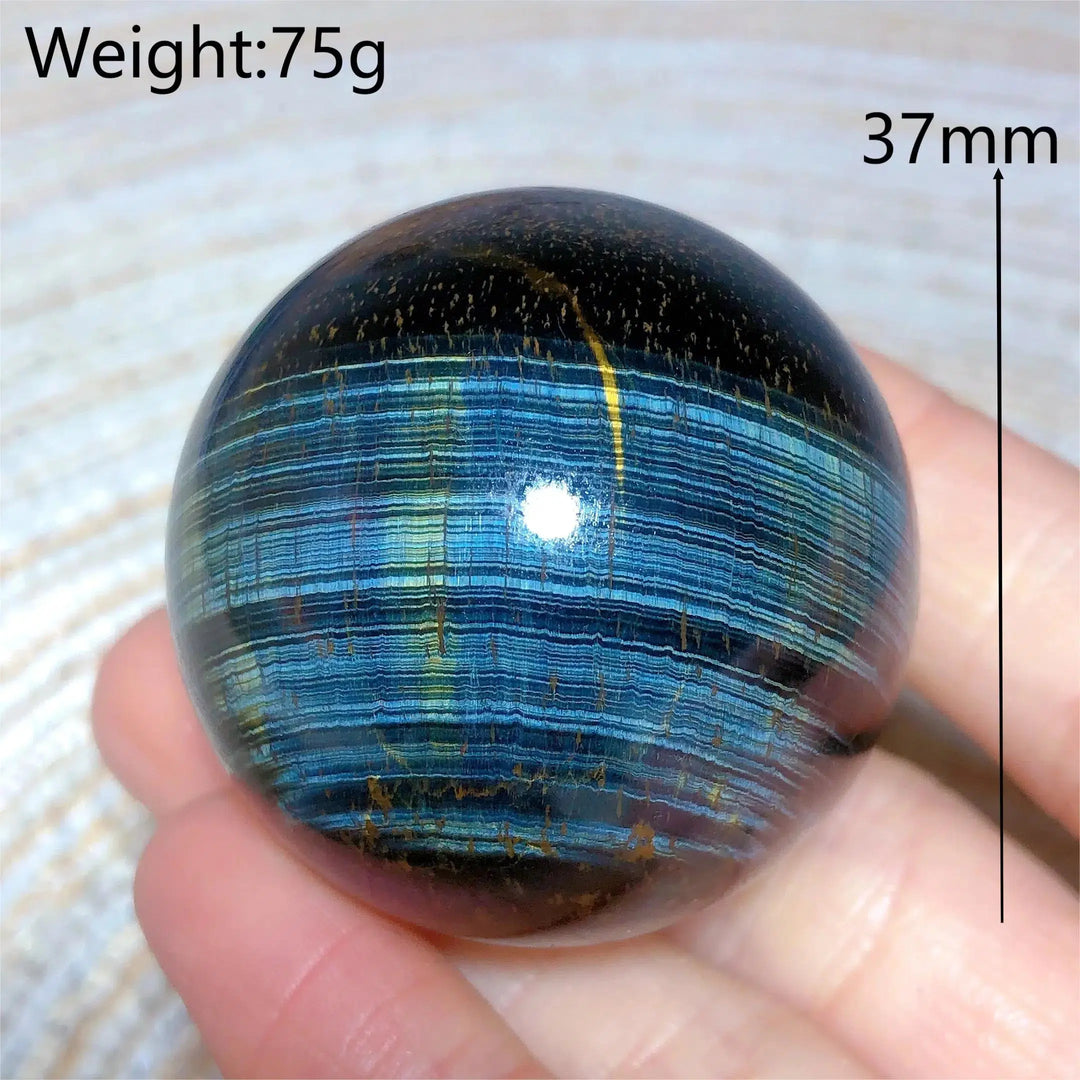 Tiger Eye Yellow & Blue Sphere