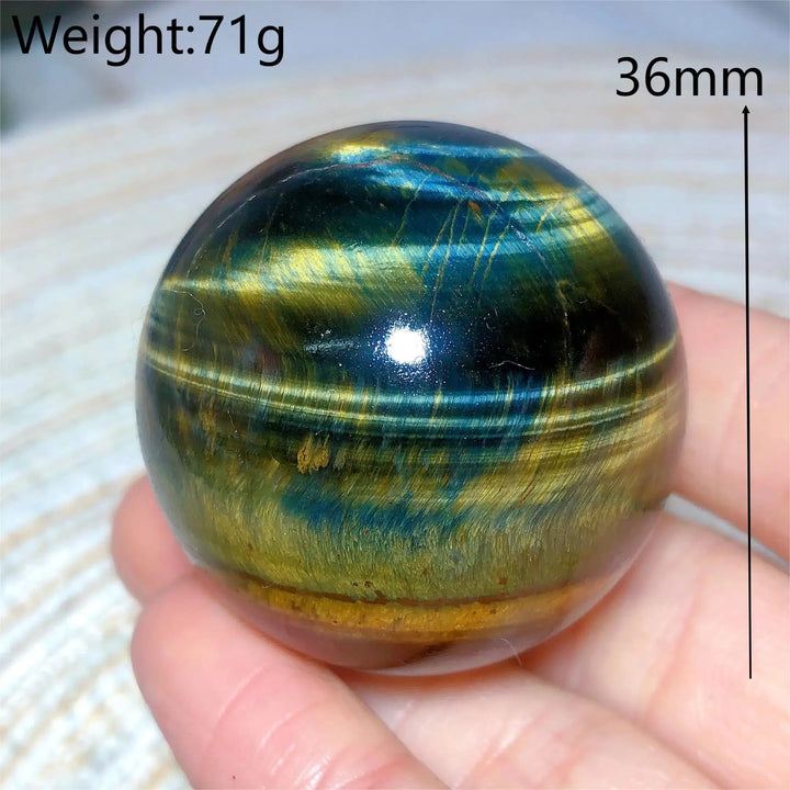 Tiger Eye Yellow & Blue Sphere