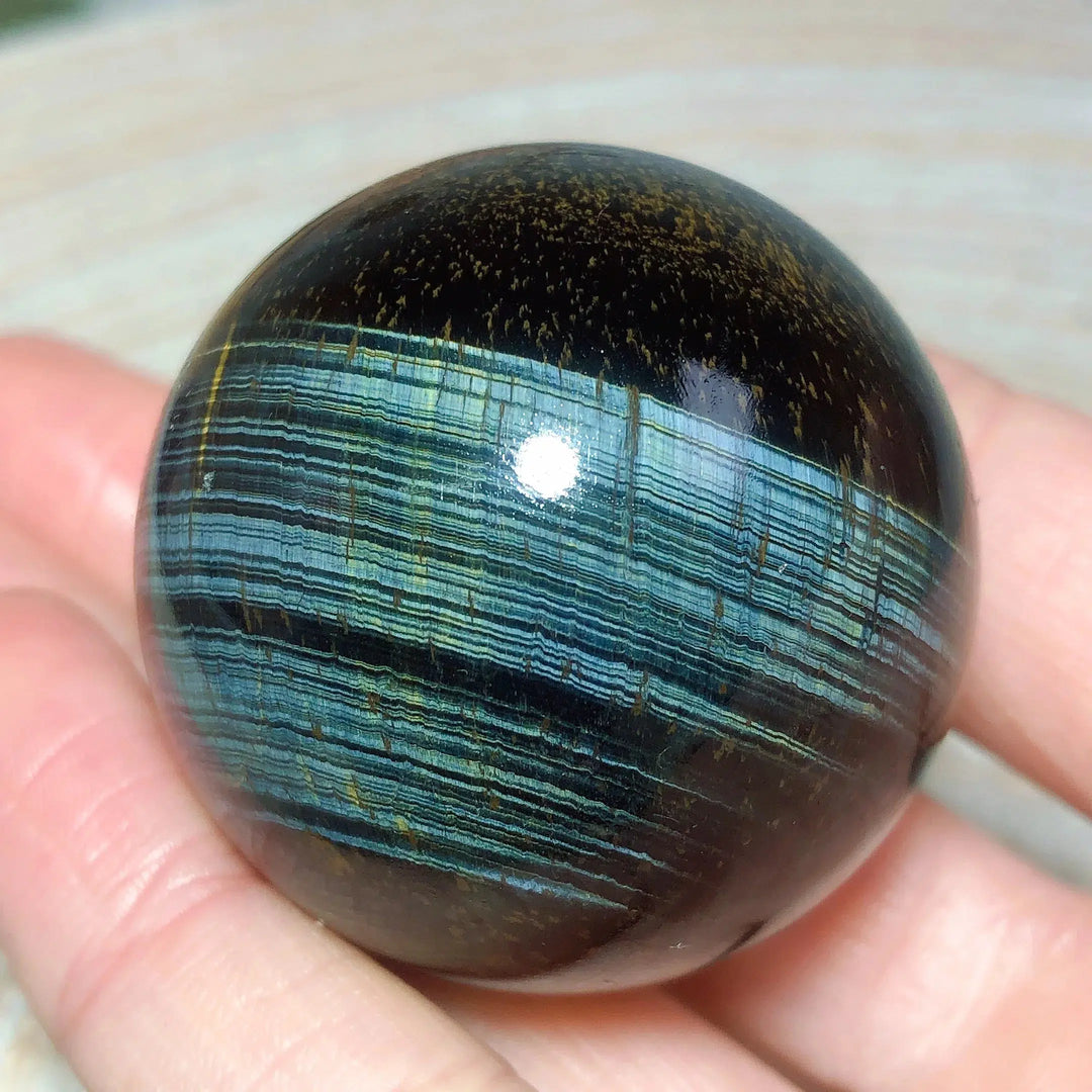 Tiger Eye Yellow & Blue Sphere