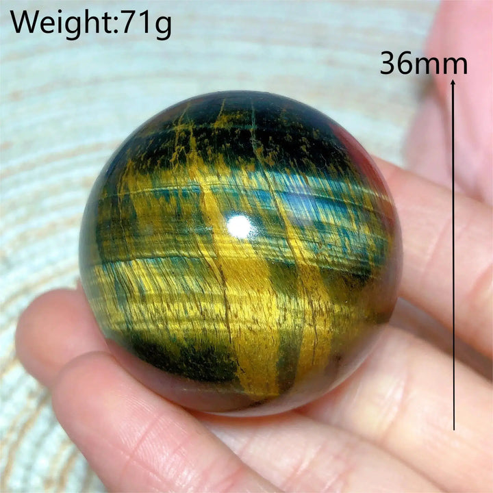 Tiger Eye Yellow & Blue Sphere