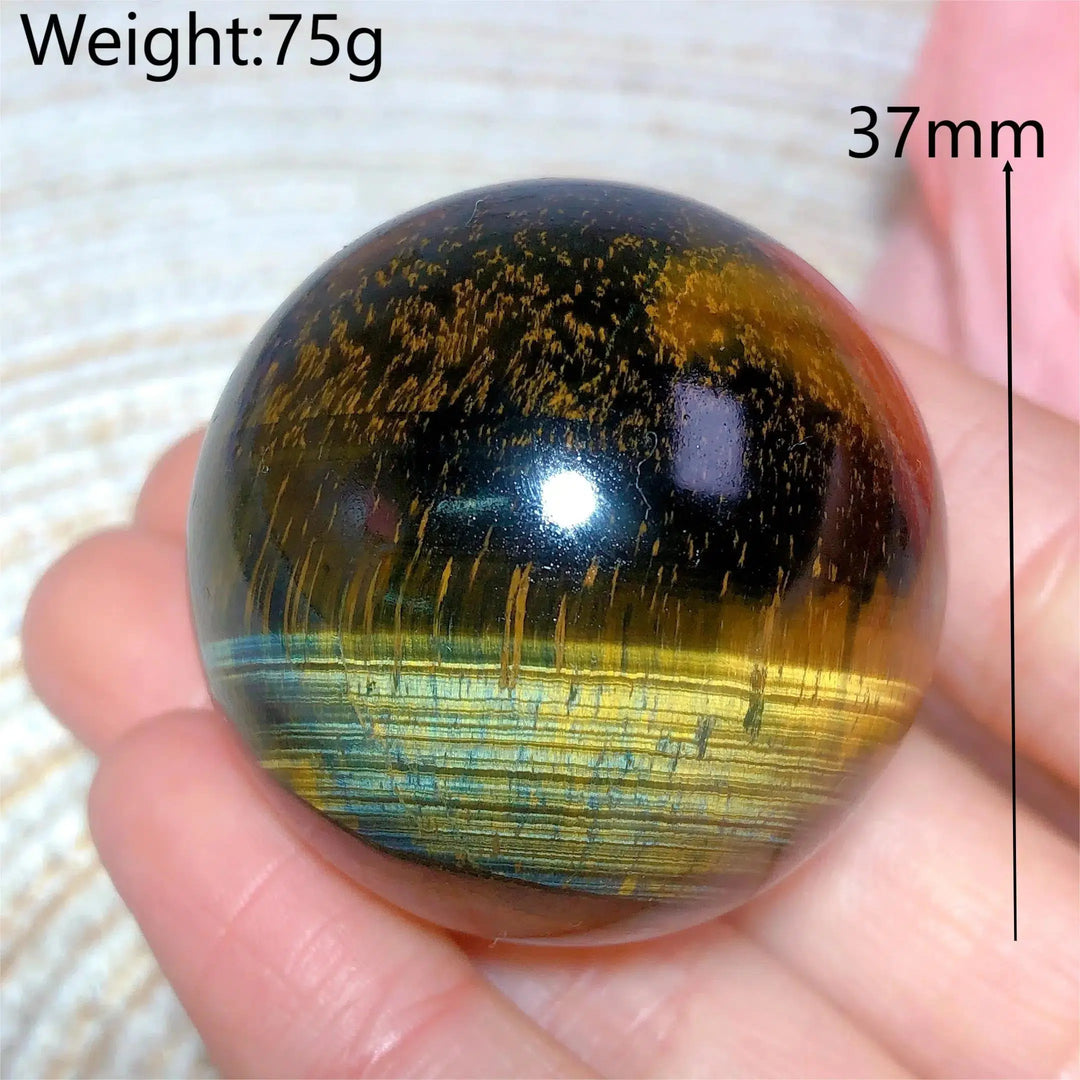 Tiger Eye Yellow & Blue Sphere