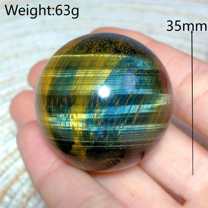 Tiger Eye Yellow & Blue Sphere