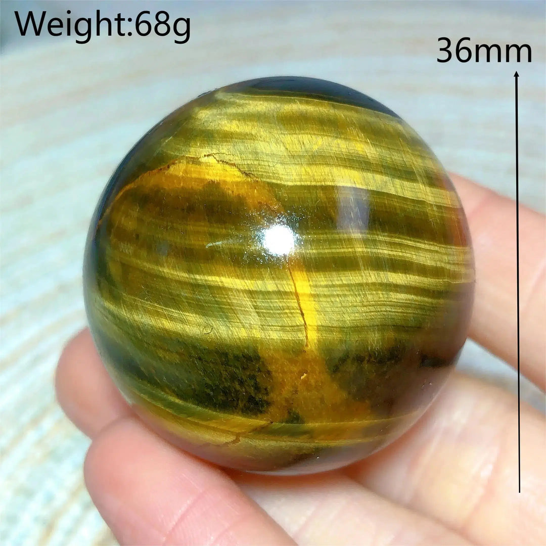 Tiger Eye Yellow & Blue Sphere