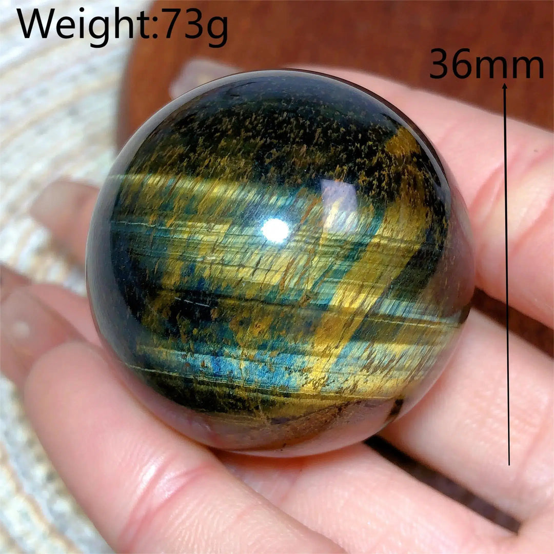 Tiger Eye Yellow & Blue Sphere