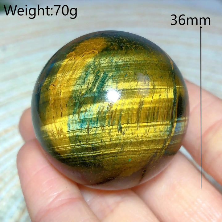 Tiger Eye Yellow & Blue Sphere