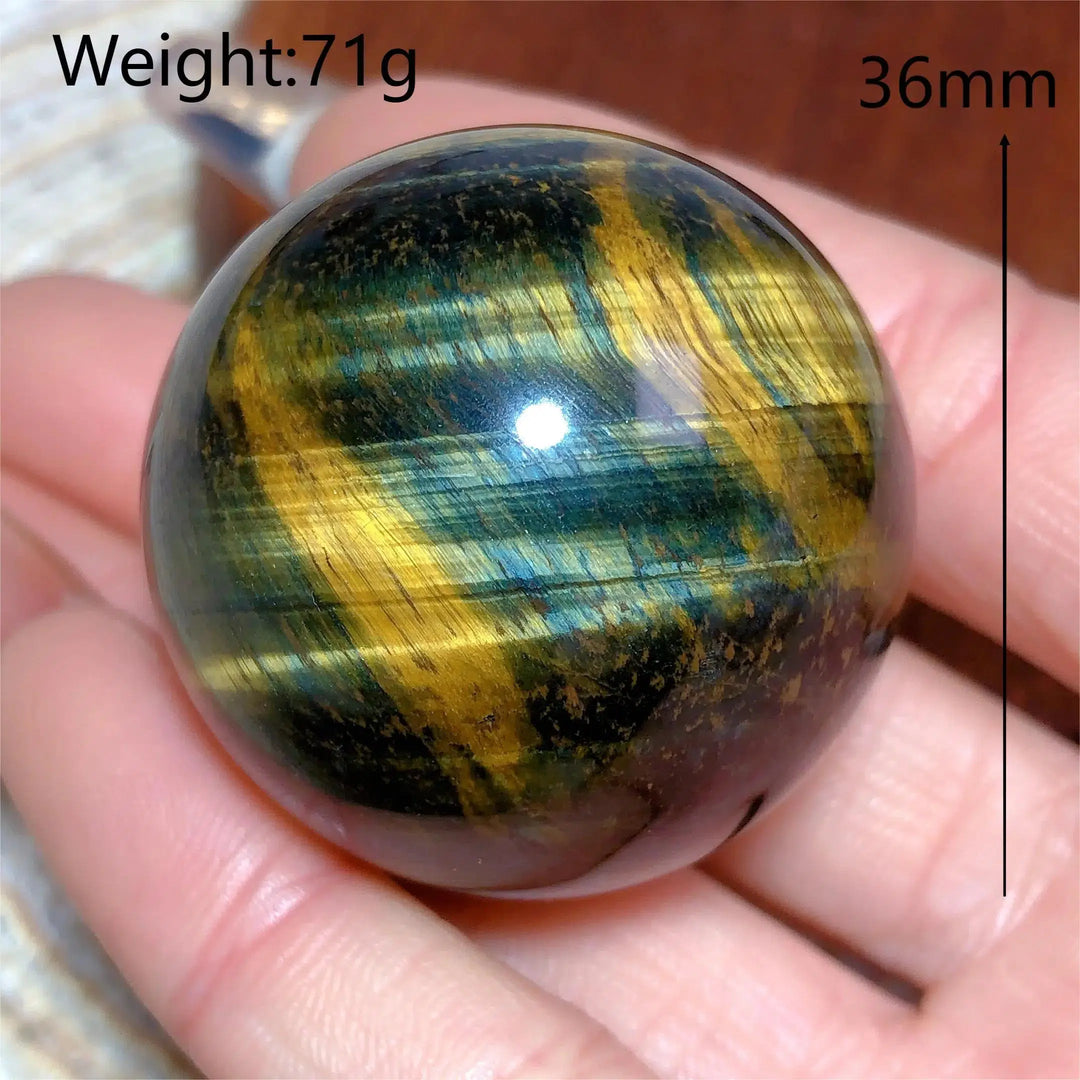 Tiger Eye Yellow & Blue Sphere