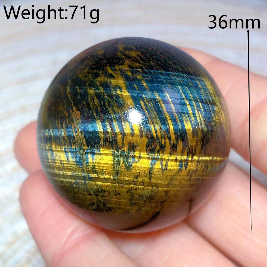 Tiger Eye Yellow & Blue Sphere