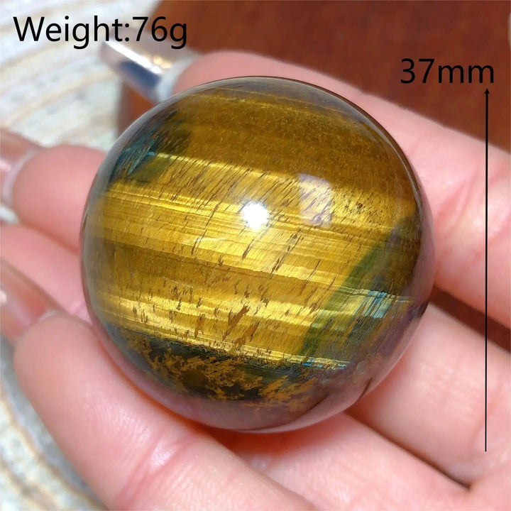 Tiger Eye Yellow & Blue Sphere