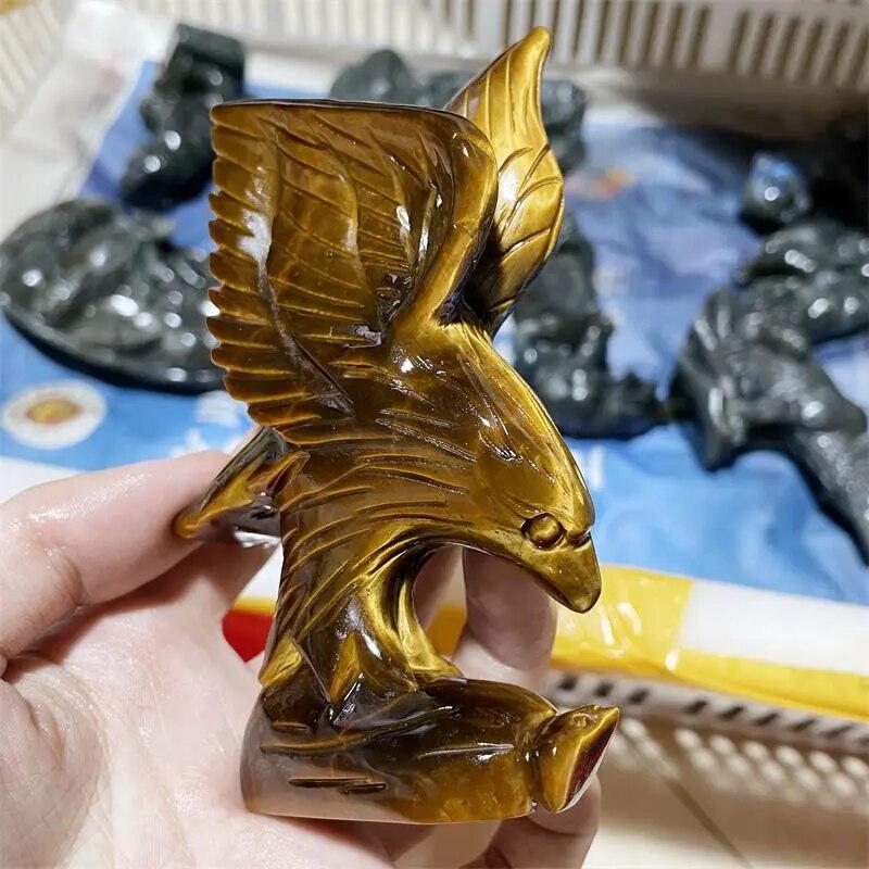 Tiger Eyes Hand Carved Eagle