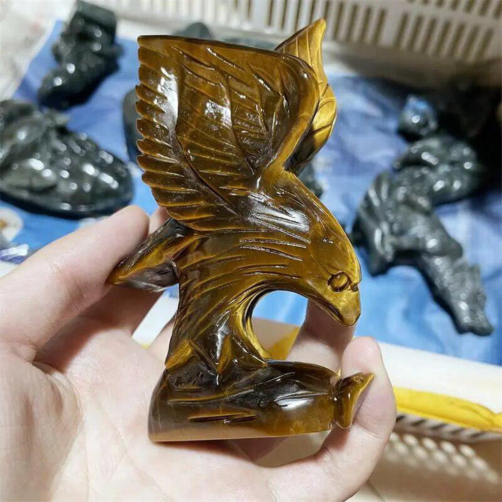 Tiger Eyes Hand Carved Eagle