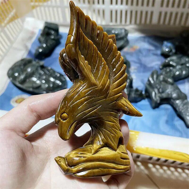 Tiger Eyes Hand Carved Eagle