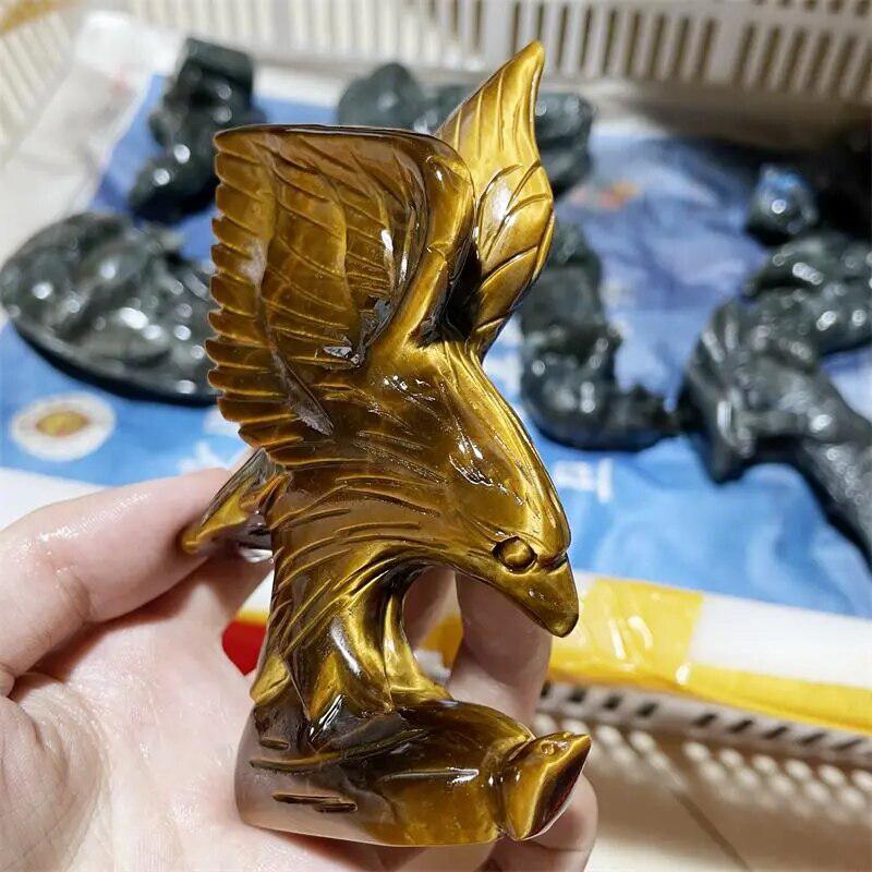 Tiger Eyes Hand Carved Eagle