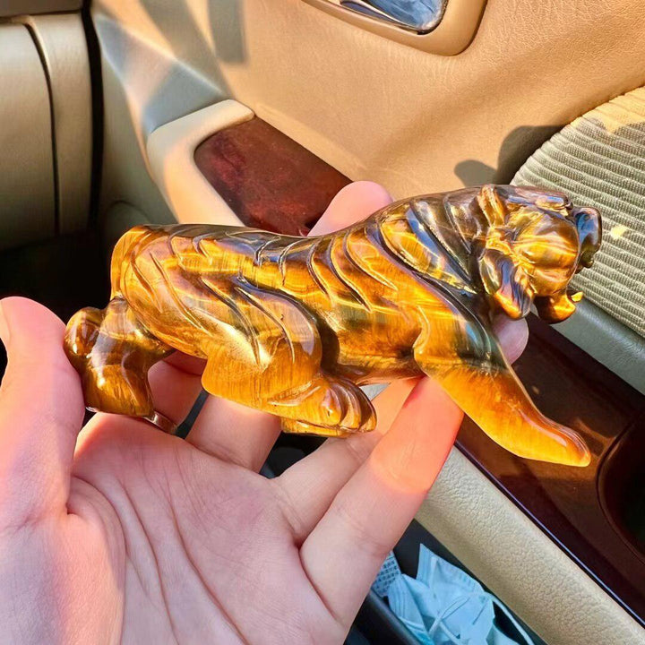 Tigers Eye Crystal Carved Tiger