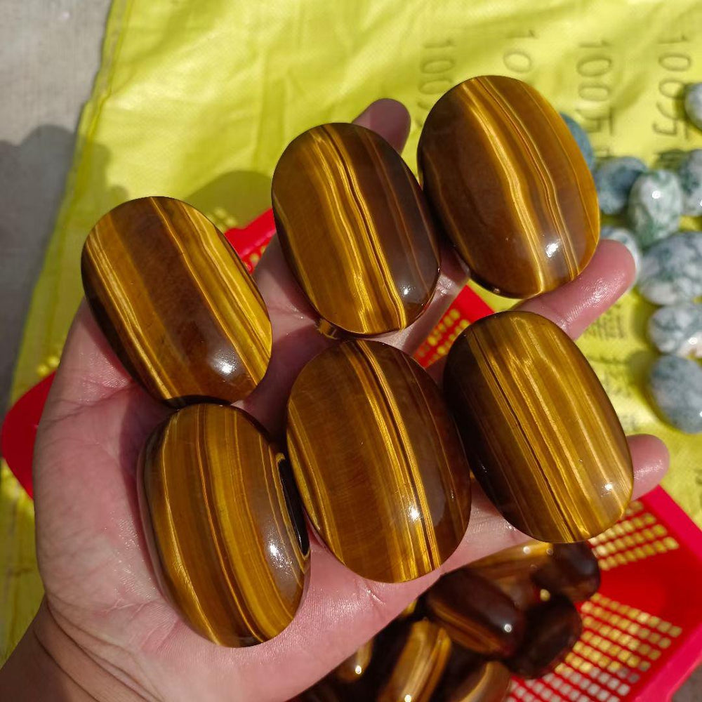 Tigers Eye Palm Stone