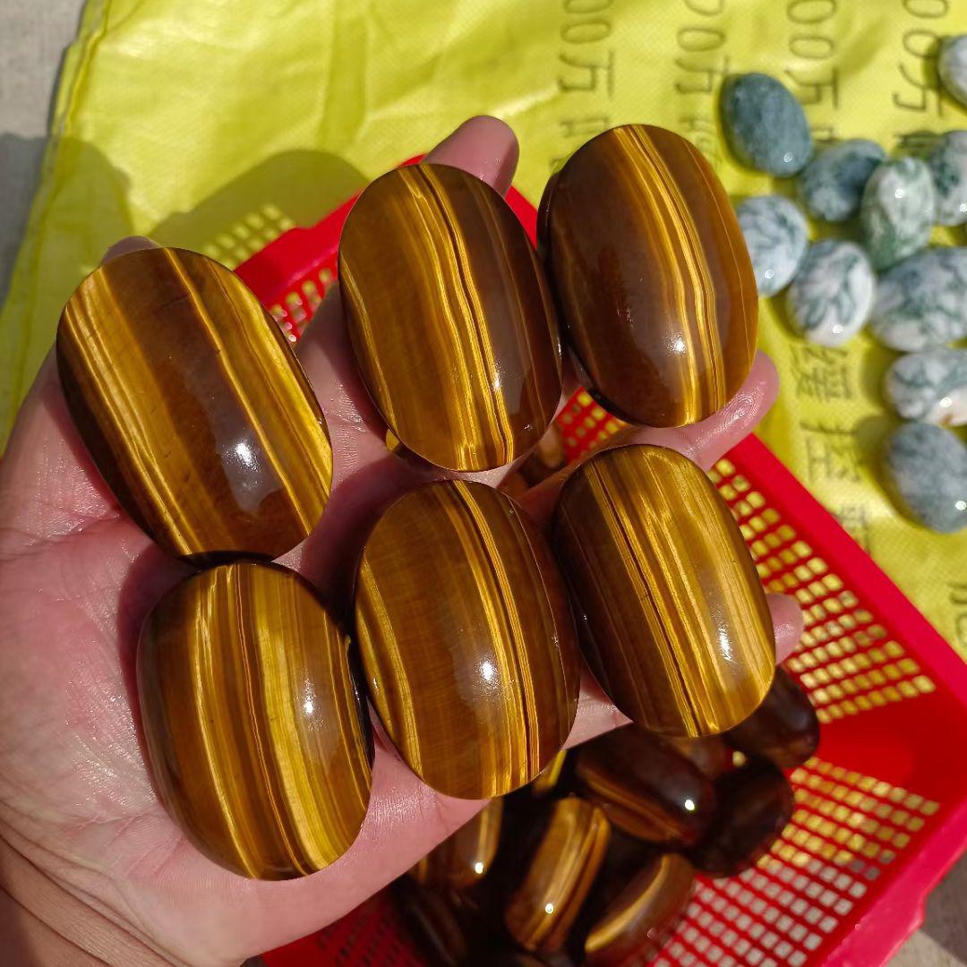 Tigers Eye Palm Stone