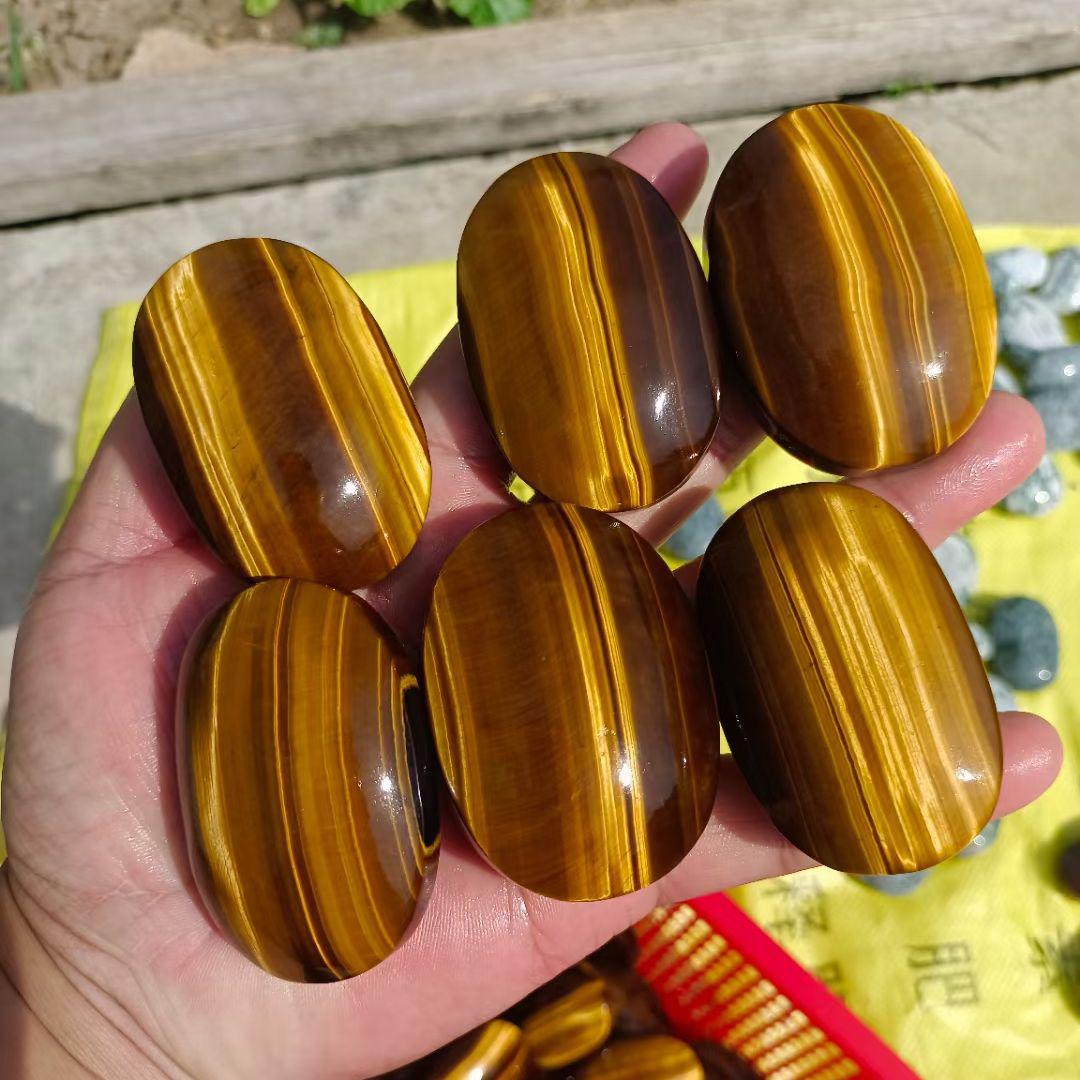 Tigers Eye Palm Stone