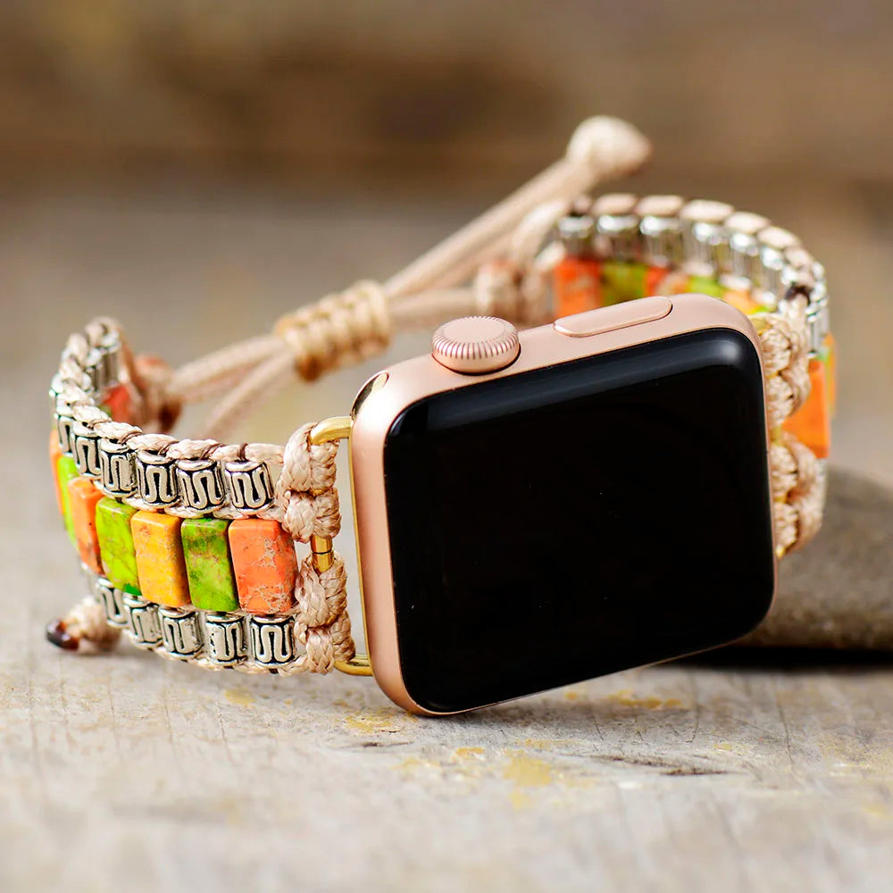 Trendy Stone Adjustable Apple Smart Watch Strap