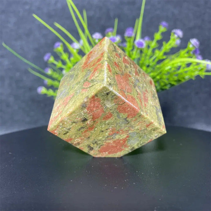 Unakite Crystal Cube