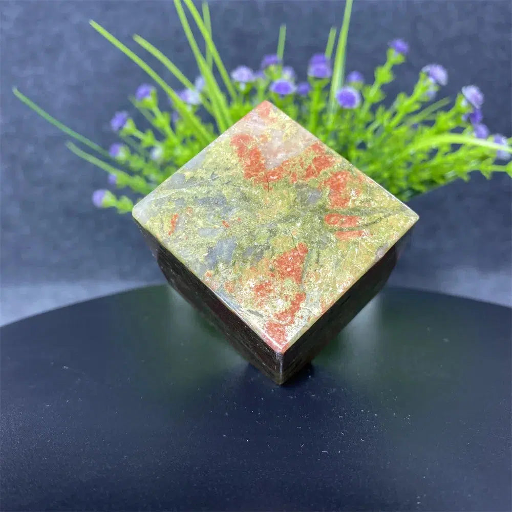 Unakite Crystal Cube