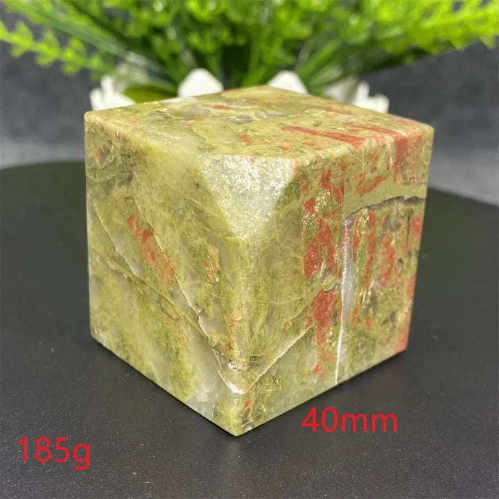 Unakite Crystal Cube