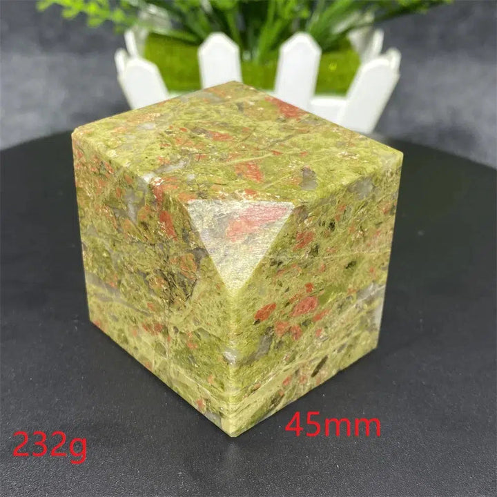 Unakite Crystal Cube