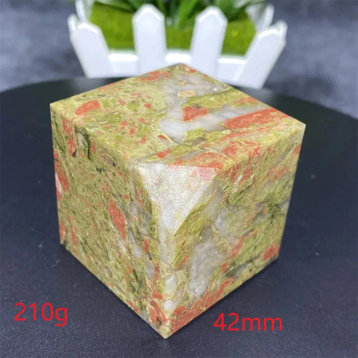 Unakite Crystal Cube