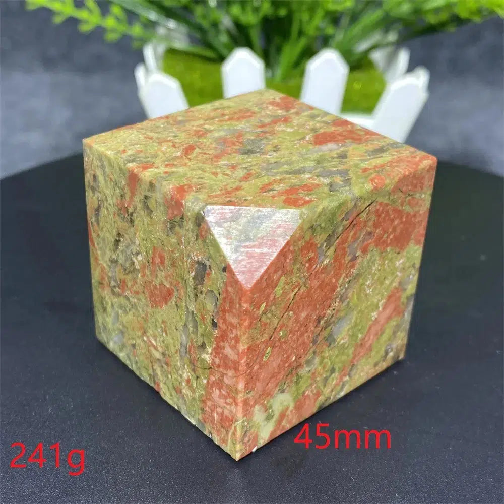 Unakite Crystal Cube