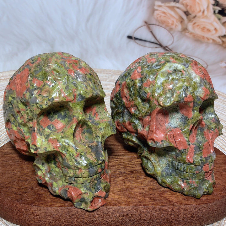 Unakite Crystal Skull