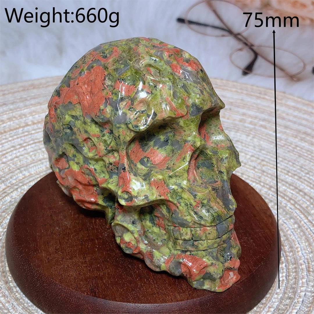 Unakite Crystal Skull