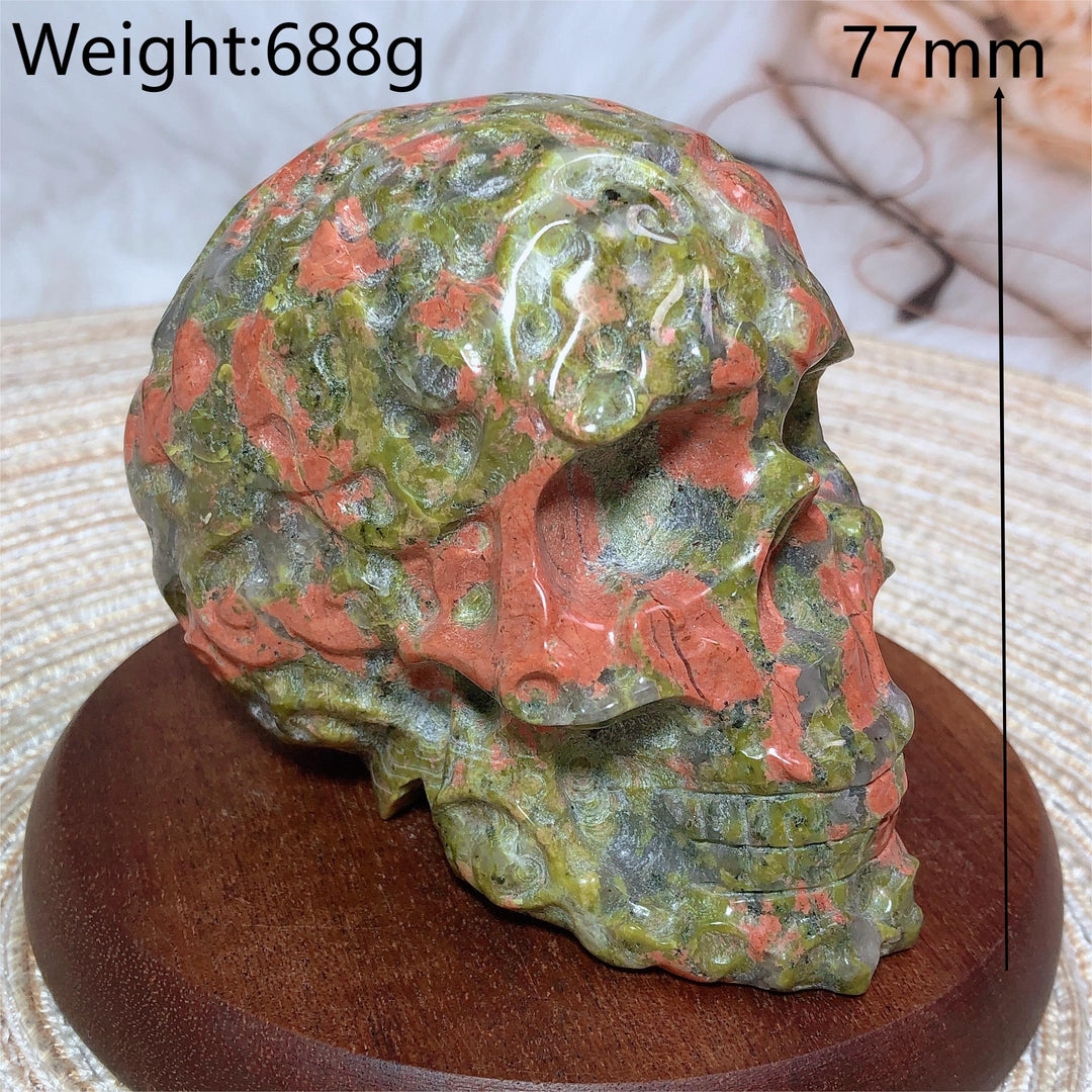 Unakite Crystal Skull