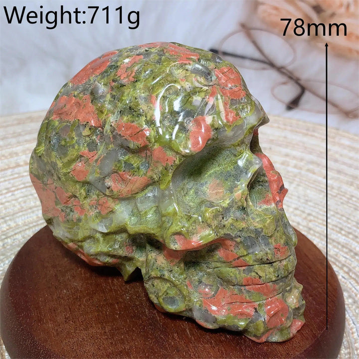 Unakite Crystal Skull