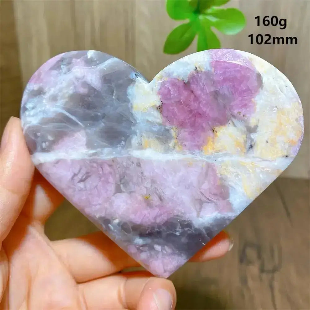 Unicorn Stone Heart Crystal for Healing and Meditation-Hearts-Ali-160g 102mm-Unicorn Stone-Crystal Destiny