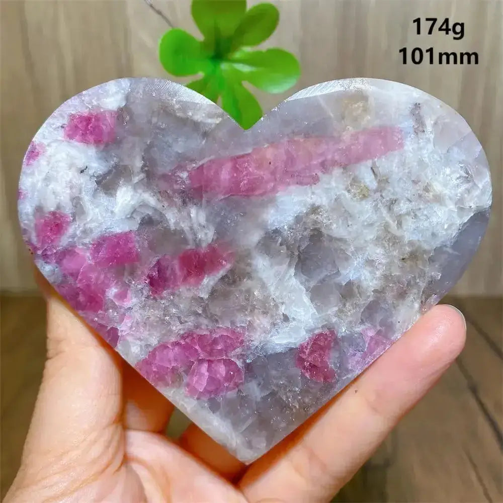 Unicorn Stone Heart Crystal for Healing and Meditation-Hearts-Ali-174g 101mm-Unicorn Stone-Crystal Destiny