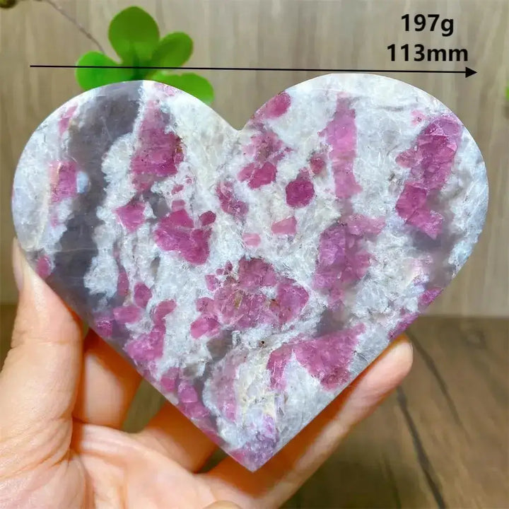 Unicorn Stone Heart Crystal for Healing and Meditation-Hearts-Ali-197g 113mm-Unicorn Stone-Crystal Destiny