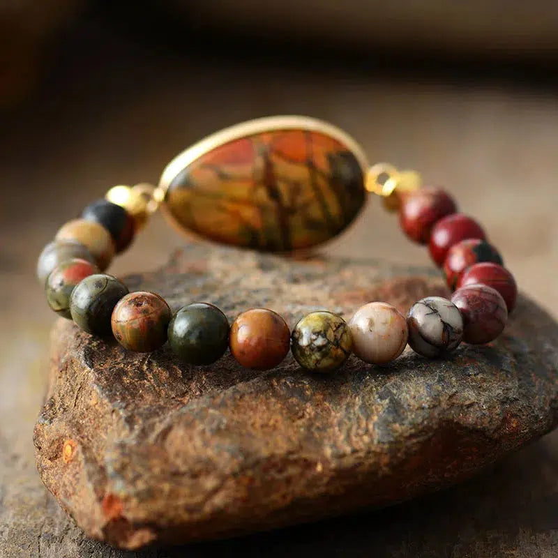 Unique Picasso Jasper Stretch Bracelets