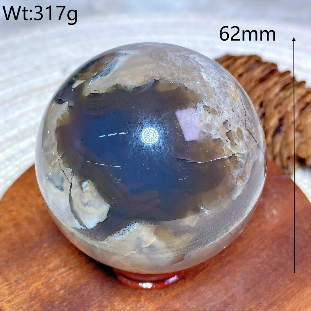 Volcanic Agate Sphere UV Reactive