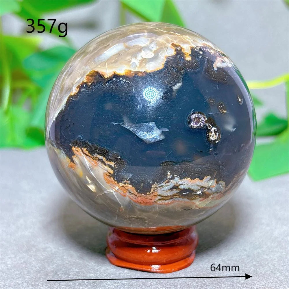 Volcanic Agate Sphere UV Reactive