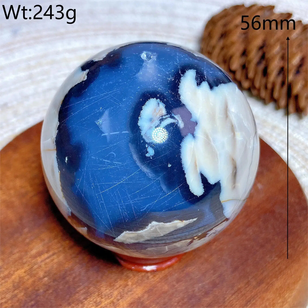 Volcanic Agate Sphere UV Reactive