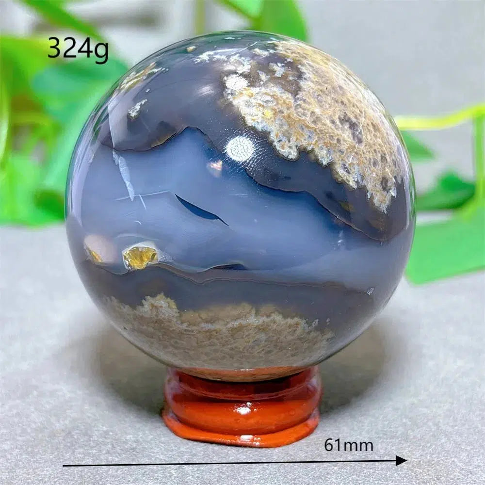 Volcanic Agate Sphere UV Reactive