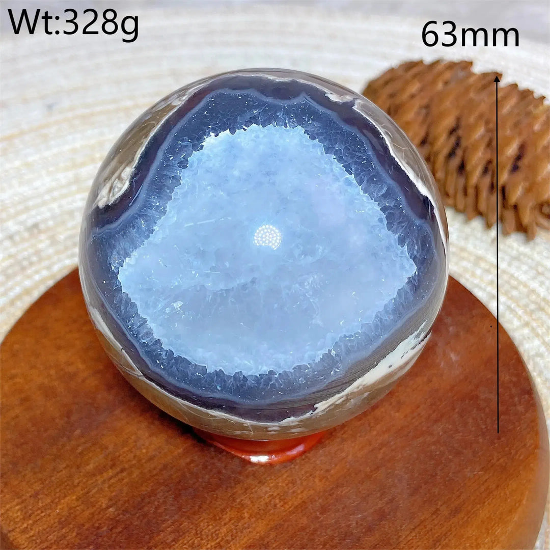 Volcanic Agate Sphere UV Reactive