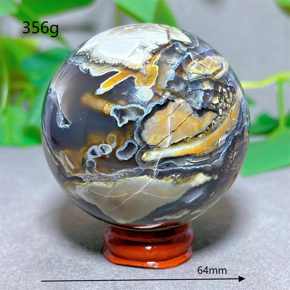 Volcanic Agate Sphere UV Reactive