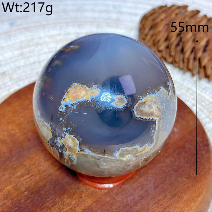 Volcanic Agate Sphere UV Reactive